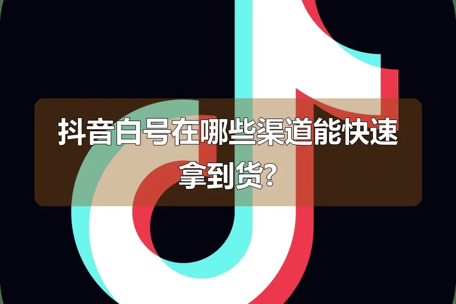 抖音白号在哪些渠道能快速拿到货?